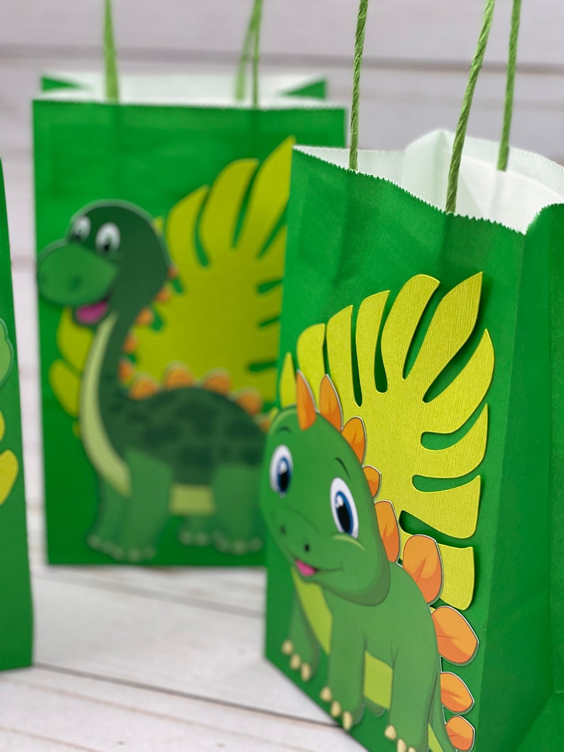 Dinosaur Favor Bags Dinosaur Party Bags Dinosaur Party Etsy