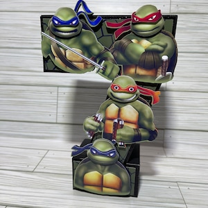 Ninja Turtles 3D Buchstabe oder Zahl, Ninja Turtles Dekoration, Ninja Turtles Geburtstagsfeier, Ninja Turtles Party, individueller 3D Buchstabe