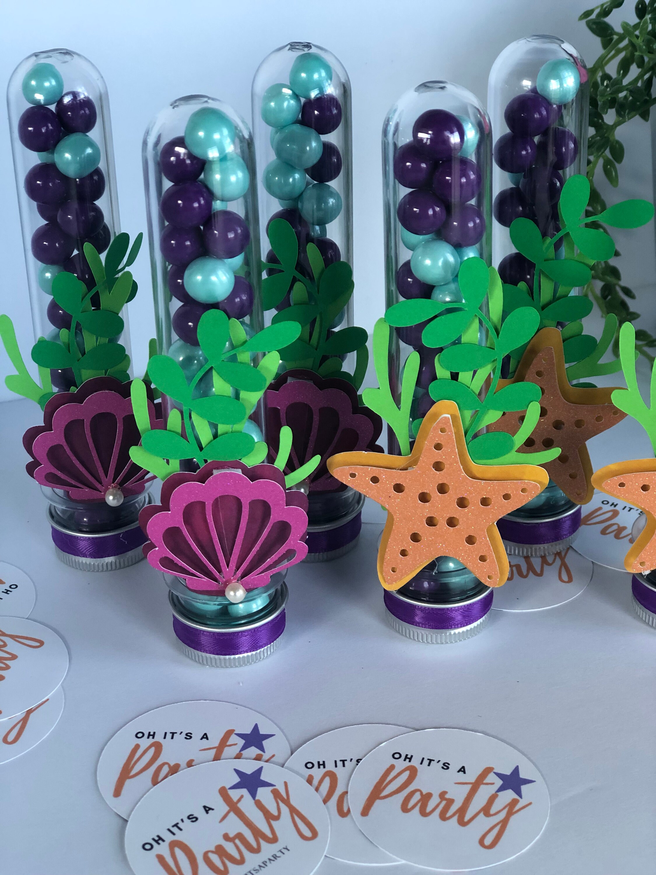 Carta 3D de la sirena números de sirena fiesta de la sirena | Etsy