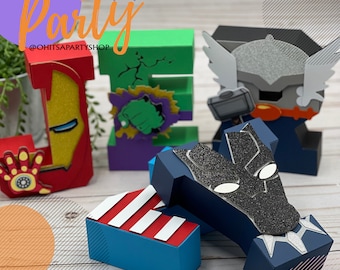 Avengers 3D Cardstock Letters: Custom Superhero Party Decor