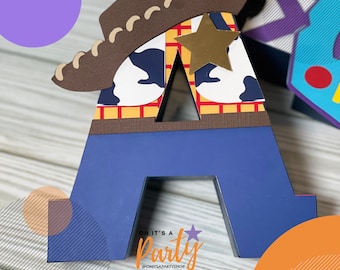 Personalized 3D Disney Letters, Toy Story Birthday Decor, Room Decor