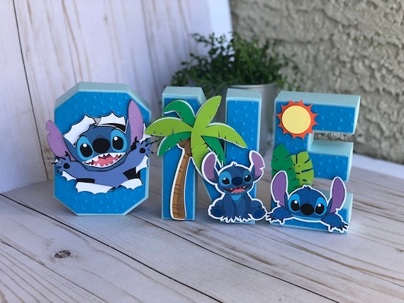 Stitch 3D Letters Stitch Birthday Party Lilo & Stitch Birthday Decoration  Birthday Party Decor Custom 3D Letter 