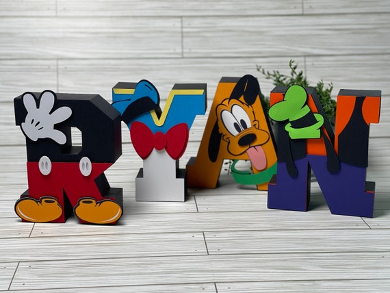 Personalized 3D Mickey Mouse Letters: Birthday Party Decor