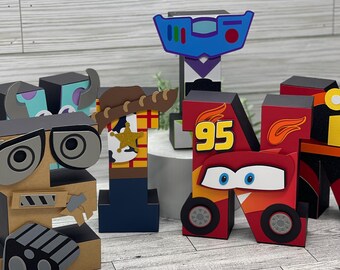 Disney Cars 3D Letter, Lightning McQueen Birthday Decoration