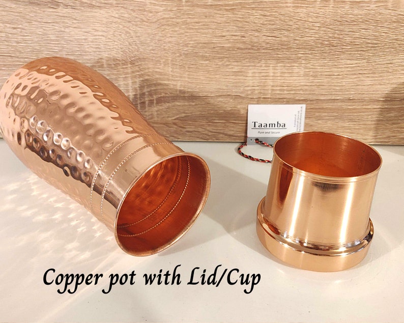 Pure Copper Pot With Removable Lid Hammered Copper Pot Etsy