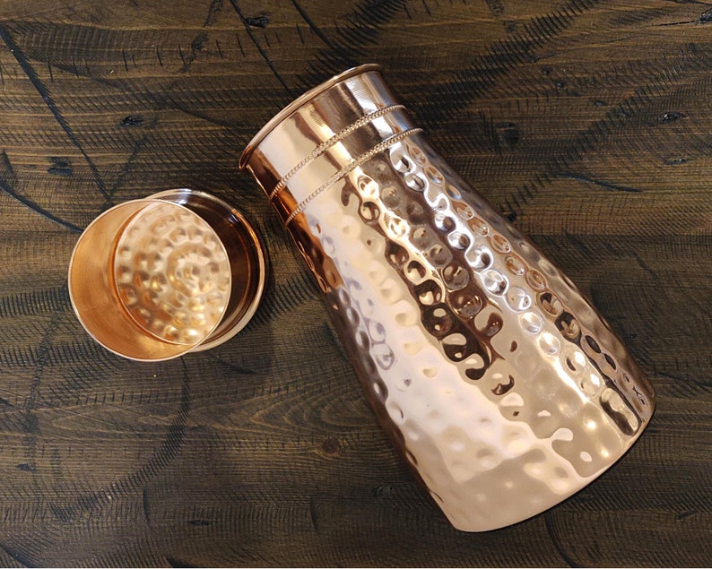 Pure Copper Pot With Removable Lid Hammered Copper Pot Etsy