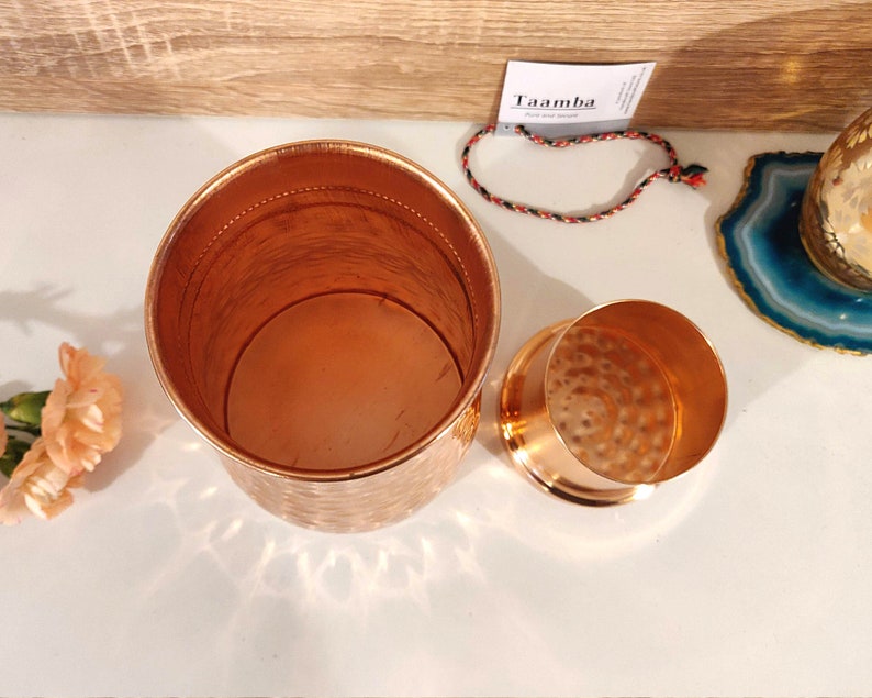 Pure Copper Pot With Removable Lid Hammered Copper Pot Etsy