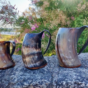 M/L/XL Hand Made Viking Drinking Horn Mug/Tankard | Perfect Valentines Gift