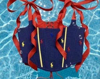 Haut corset recyclé / Corset Sport. Taille M