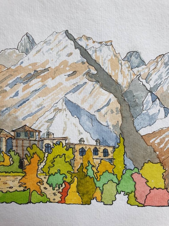 Hunza Valley Sex Video - Hunza Valley Pakistan ORIGINAL & PRINT Watercolour and - Etsy