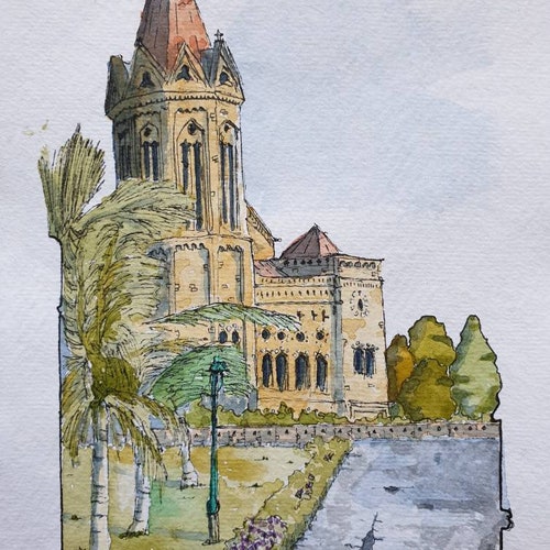 Karachi Skyline Pakistan Cityscape Painting Art Print Poster Etsy