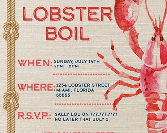 Lobster Boil Invitation