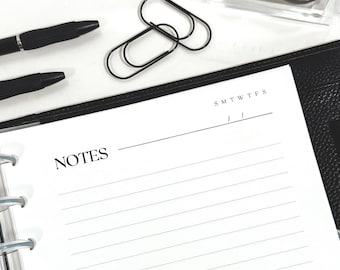 Note Inserts, Planner Note Page Refills, Journal, Meeting Notes, Happy Planner, Half Letter, A5, Personal, Louis Vuitton GM & MM Agenda
