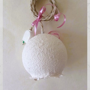 Lámpara de papel de seda reciclado Lámpara portátil para colocar, colgar, pared - Lámpara nómada boho eco-responsable - Lámpara decorativa y artesanal