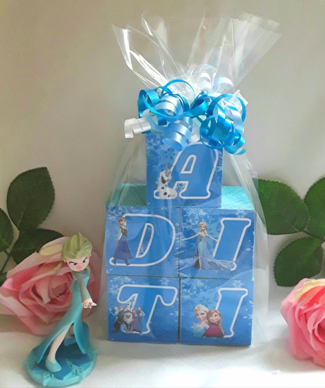 Frozen Wood Blocks Personalised Blocks Nursery Decor Frozen Etsy