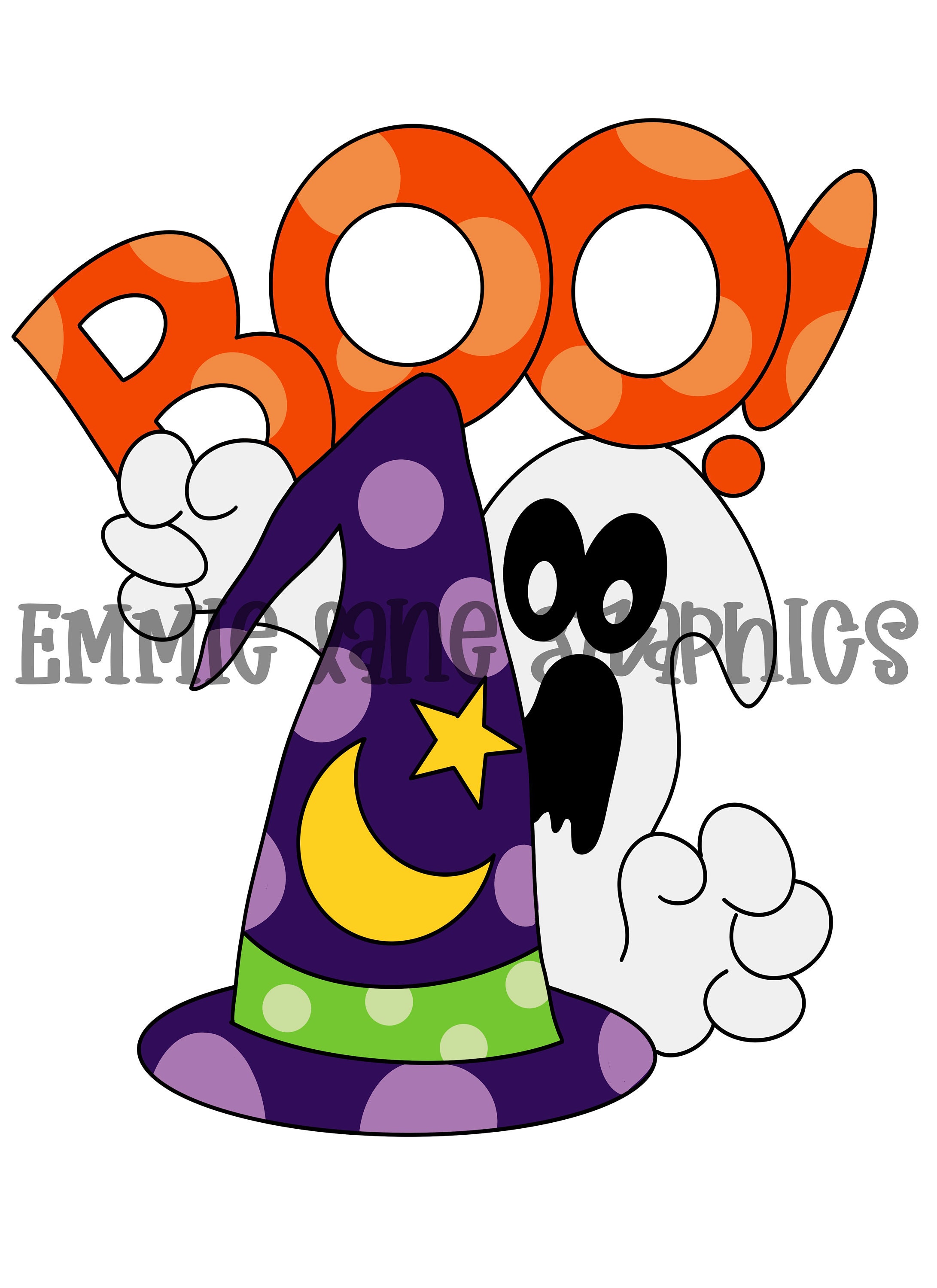Boo ghost witch hat digital download png sublimation | Etsy