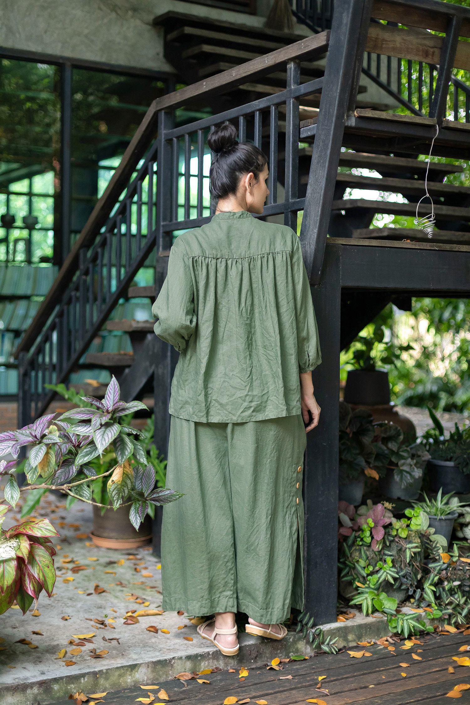 Linea  Blouse - Green