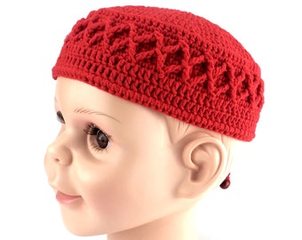 Red kufi hat Muslim baby gift Spring hats Baby kufi Custom made crochet kufi Muslim accessories Birthday, Ramadan, Namaz Baby boy gift