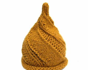 Handgestrickte Baby Wichtel Mütze: Wolle Pixie Mütze, Neugeborenen Fotorequisite