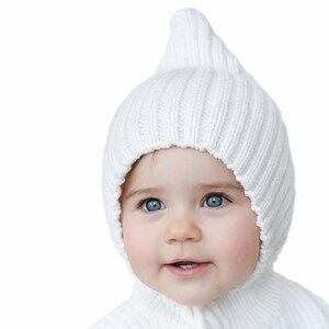 Wool Pixie Hat: Knitted Gnome Bonnet, Newborn to Toddler