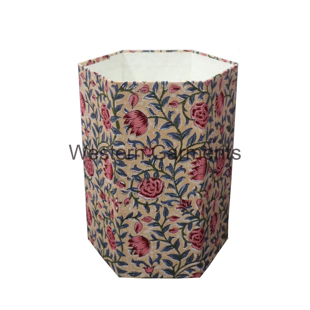 Customized Handmade Paper Waste Bin Ecofriendly Home Trash Receptacle