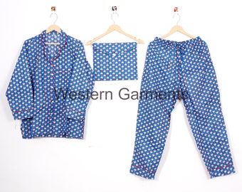 Night Wear | Bridesmaid Pajama Set | Women Pajama Set Cotton Pants Shirt Sets | Summer Dresscotton pajam set , women pj set