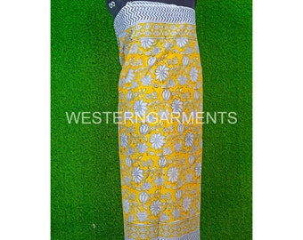 Hand Block Print Pareo Sarong | Beach Wrap Organic Cotton Sarong | Summer Scarfs for Woman | Chic Pool Coverup | Handmade Scarves