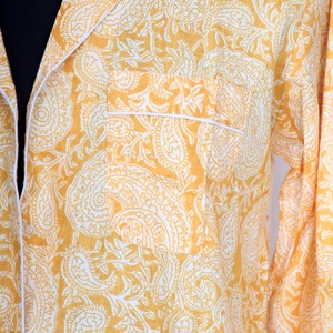 Robe chemise fleurie femme chemise habillée de luxe ethnique indienne 100 % coton longue robe chemise femme Wrap chemise vêtements de nuit Maxi tenue de fête de mariage image 3