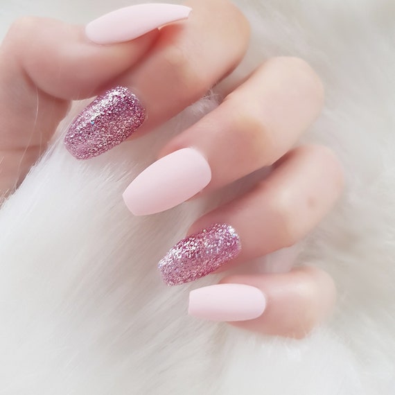 Blush Pink | Pink Coffin Nails | Press on Nails – Clutch Nails