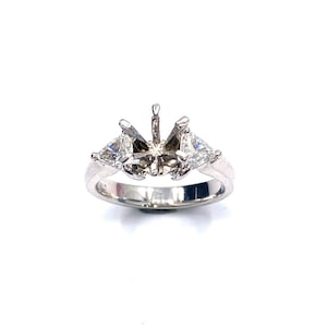 Bague de fiançailles Platinum 950 Designer Diamond Semi-mount