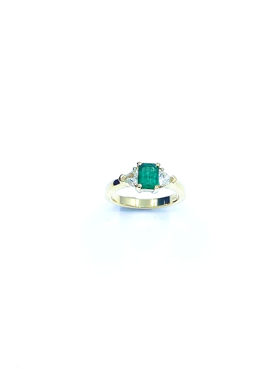 14 K Y Gold Diamond and Emerald Cut, Gold, 4.7 grams