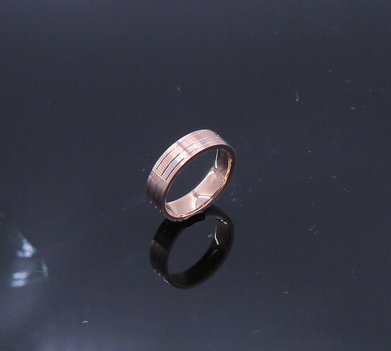 14 K Two-Tone Gold Comfort Fit Men's Band / Ring SIZE 6, Gold, 5.2 grams