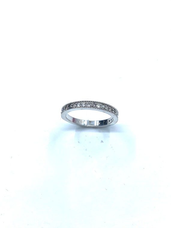 14 K White Gold Diamond Band / Ring