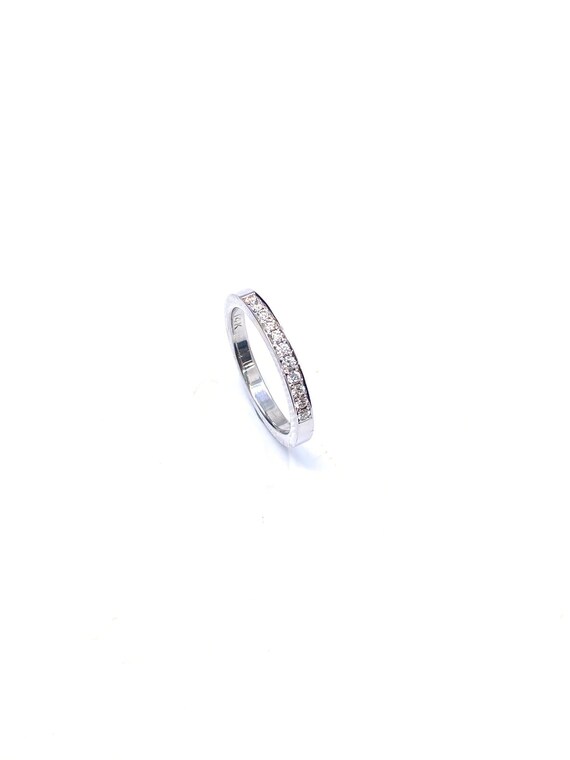 14 K White Gold Diamond Band / Ring