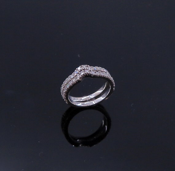 14 K White Gold Matching Diamond Band