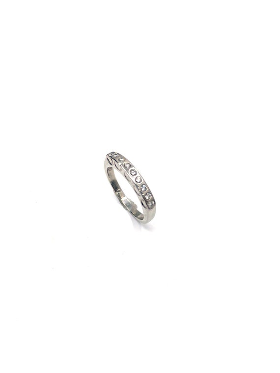 14 K White Gold Diamond Band / Ring