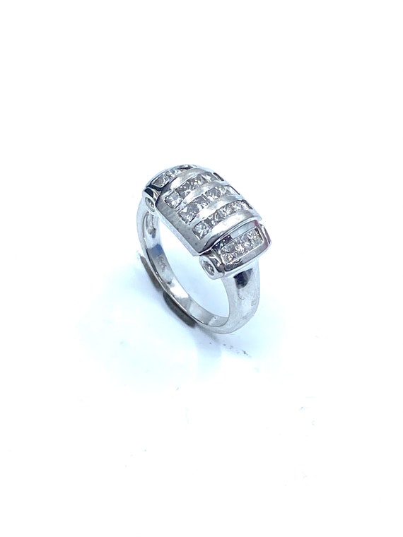 14 K White Gold Diamond Ring