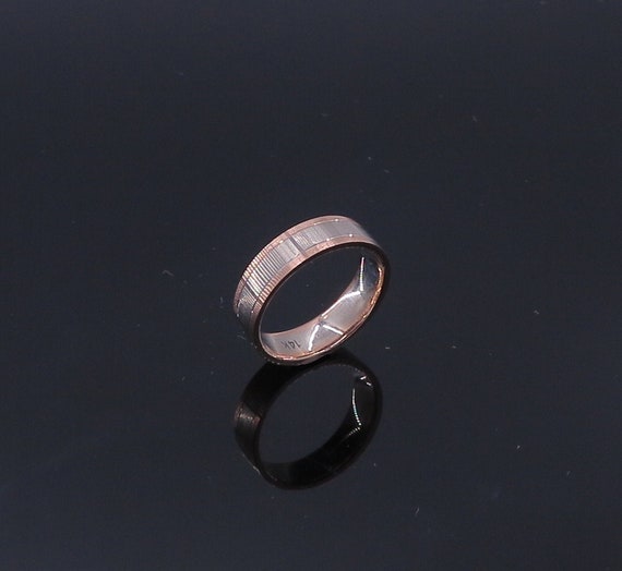 COMFORT FIT 14 K Two-Tone Unisex Wedding Band SIZE 6