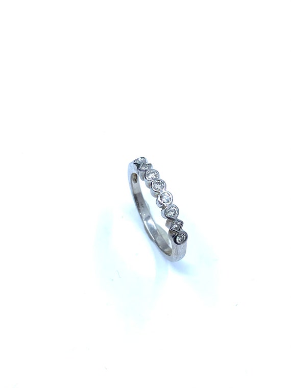 14 K White Gold Diamond Band / Ring