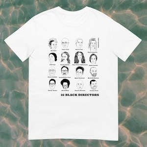 Camiseta preta dos diretores de cinema Jordan Peele Botas Riley Dee Rees Barry Jenkins e muito mais