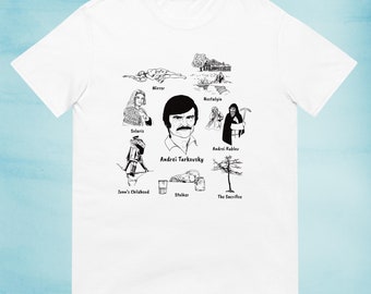 Andrei Tarkovsky T-Shirt Grey White