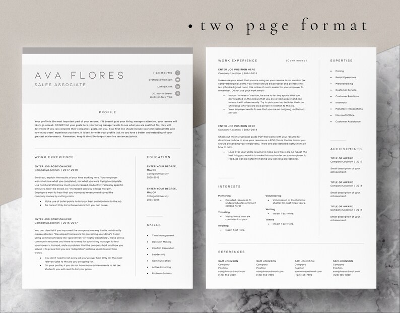 PC and Mac Resume Template for - Il 794xN.1988732238 4d5t 