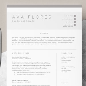 PC and Mac Resume Template for MS Word | Instant Download Professional Modern Resume | Resume Writing Guide | Downloadable Resume Template