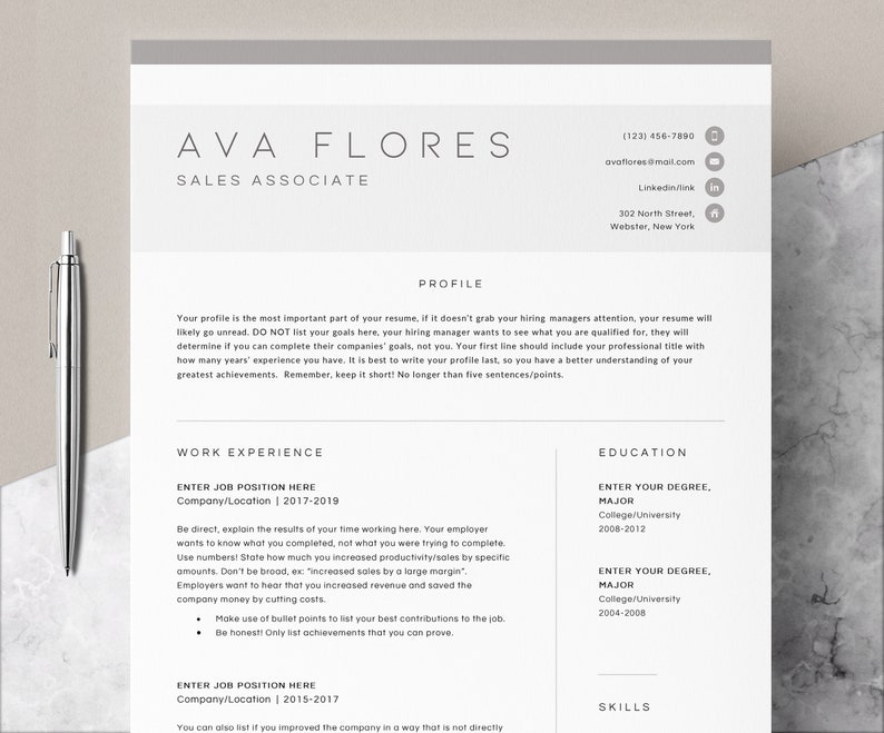 PC and Mac Resume Template for - Il 794xN.2036291121 C2pw 