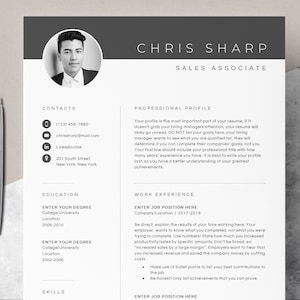 4 page Resume Template Cover Letter and References Template for MS Word DIY Printable Modern Resume | Resume Guide Writing Tips | Mac CV