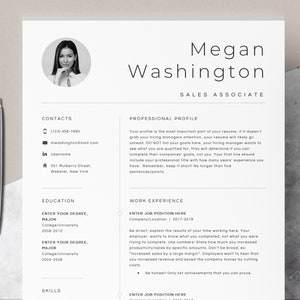 4 page Resume Template Cover Letter and References Template for MS Word DIY Printable Modern Resume | Resume Guide Writing Tips | Mac CV