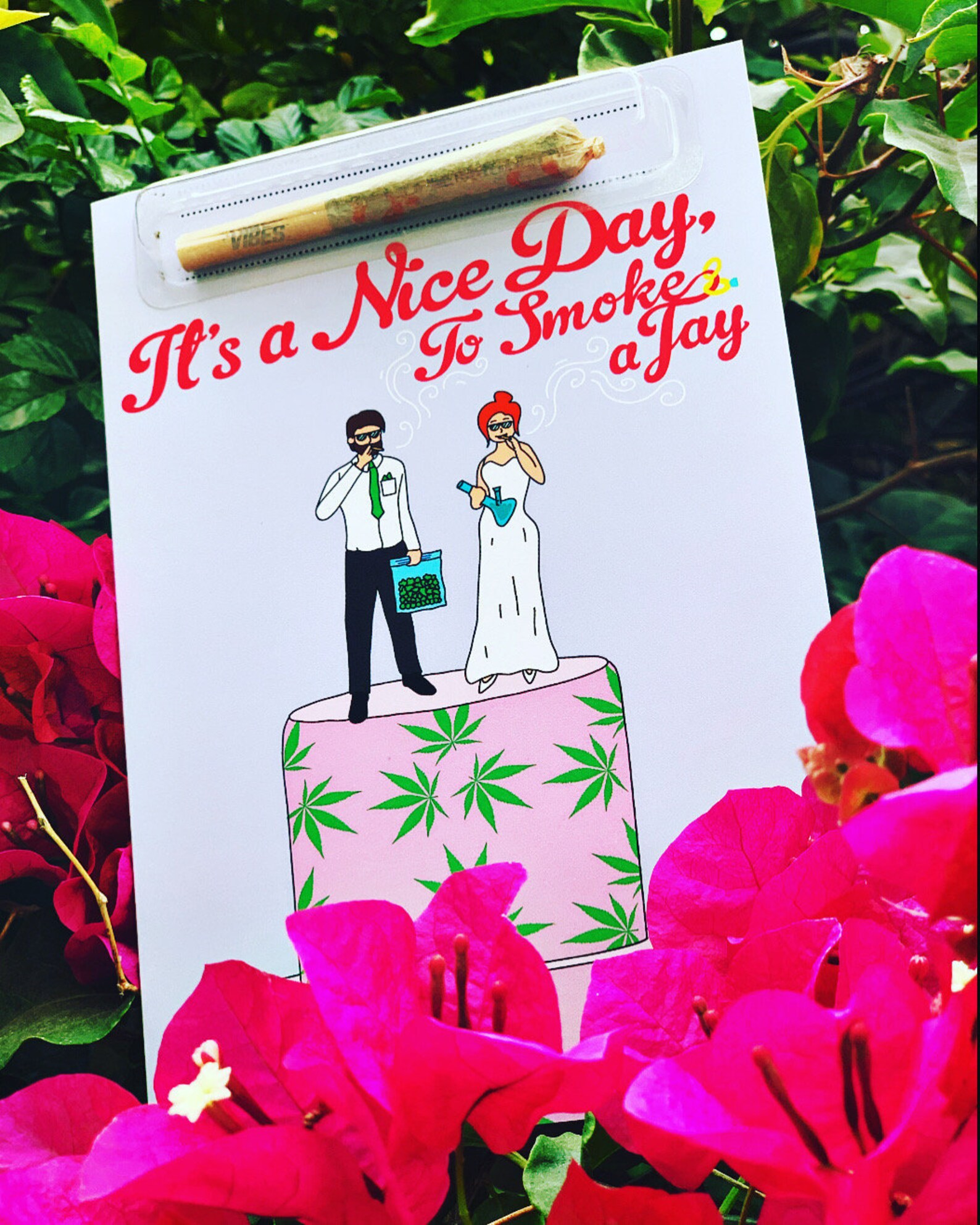 Nice Day Wedding Cannabis Marijuana 420 Cardz Stoner Greeting | Etsy