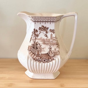 Vintage Real English Ironstone WM Adams Pitcher