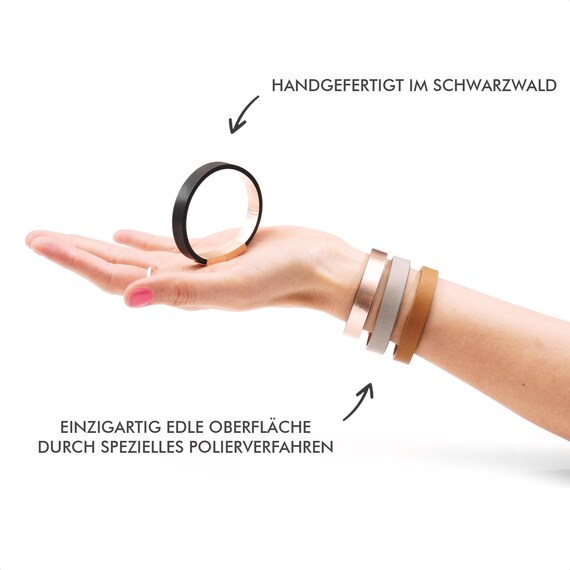 Women/'s Leather Bracelet Rose gold magnetic clasp ruby 11 Different Colors red BANDLETS\u00ae by AIMI