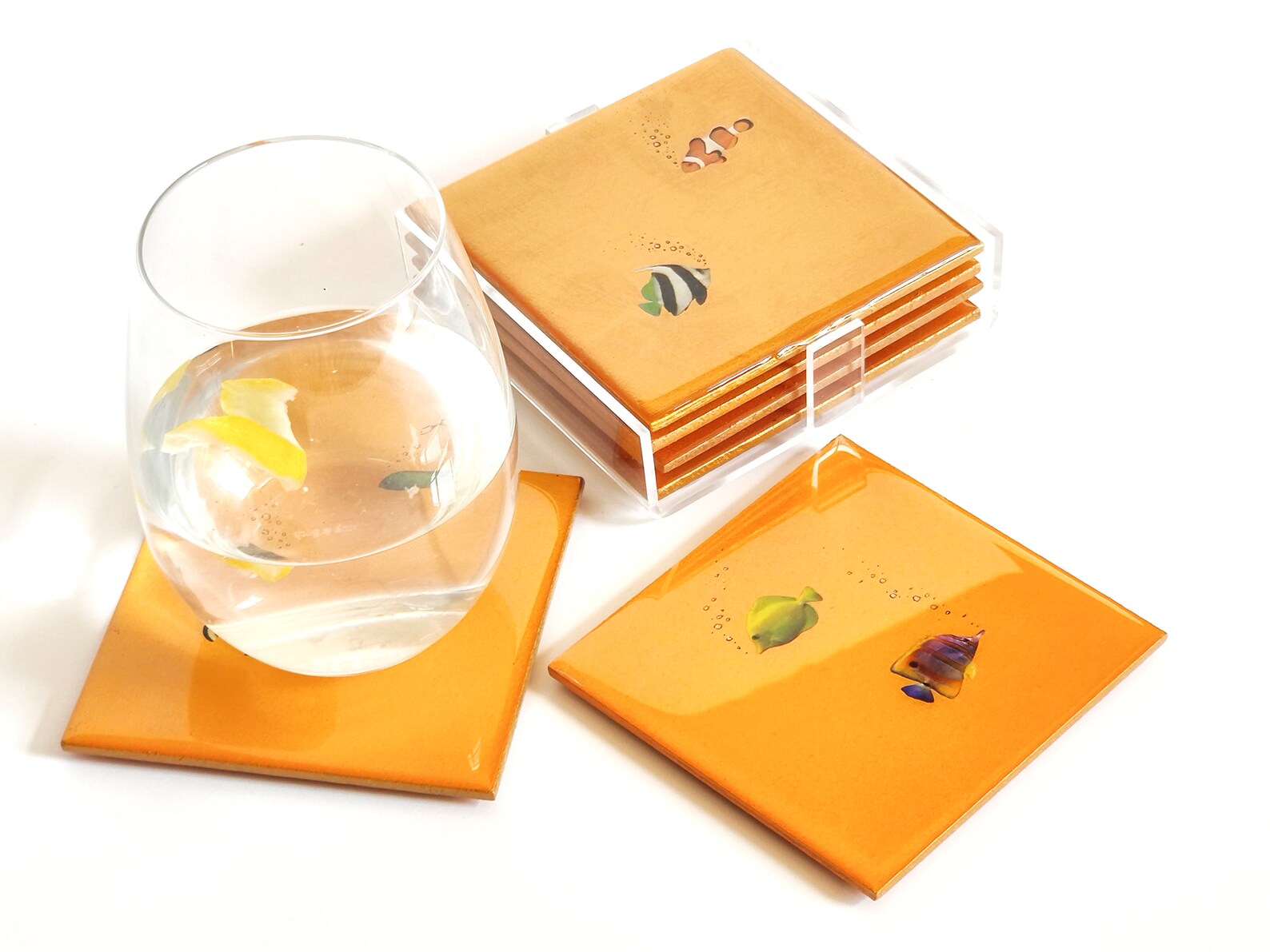 Clear Acrylic Coaster Holder Etsy